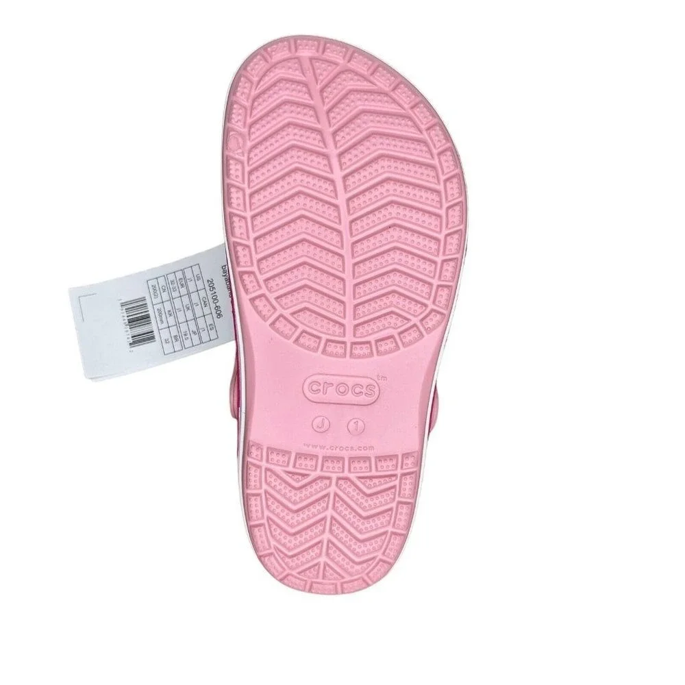 Crocs Bayaband Youth Big Girls Slip-on Clogs Size 1‎ (J1) Light Pink Sandals